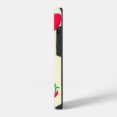 Sappige Rode Aardbeien (Beige) iPhone Hoesje (Linkerkant)