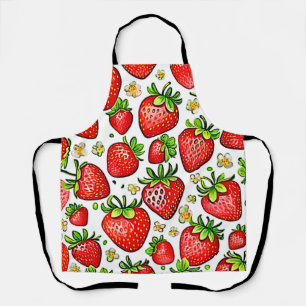 Sappige Rode Aardbeien Patroon Schort