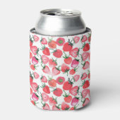 Sappige rode aardbeien Waterverf Blikjeskoeler (Blikje Voorkant)