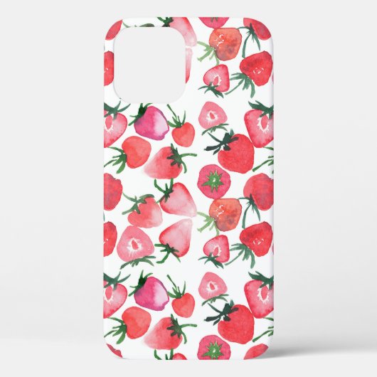 Sappige rode aardbeien Waterverf Case-Mate iPhone Case (Achterkant)