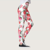 Sappige rode aardbeien Waterverf Leggings (Rechts)