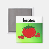Sappige Rode Tomaten Magneet (Voorkant / Achterkant)
