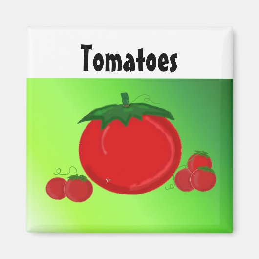 Sappige Rode Tomaten Magneet (Voorkant)