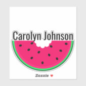 Sappige rode watermeloen met beet - gepersonalisee sticker (Vel)