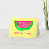 Sappige roze watermeloen fruit Denken aan u Kaart (Voorkant)
