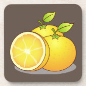 Sappige Sinaasappels fruitkunst Bier Onderzetter (Voorkant)