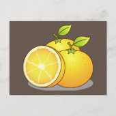 Sappige Sinaasappels fruitkunst Briefkaart (Voorkant)