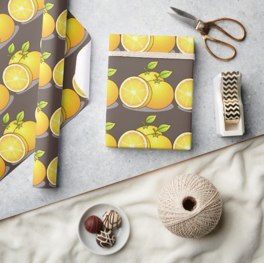 Sappige Sinaasappels leuk fruit Cadeaupapier (Crafts)