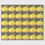 Sappige Sinaasappels leuk fruit Cadeaupapier (Vlak)