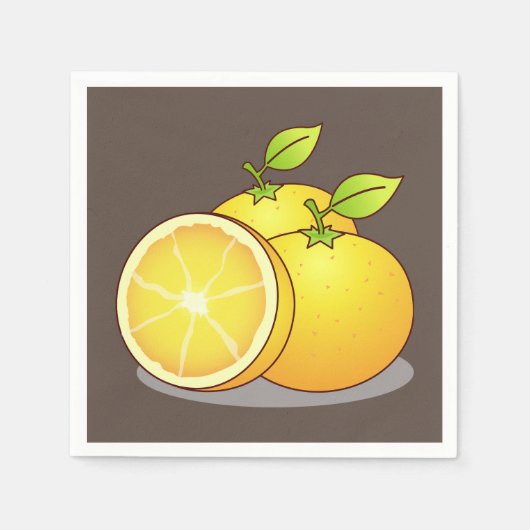 Sappige Sinaasappels leuk fruit Servet (Voorkant)