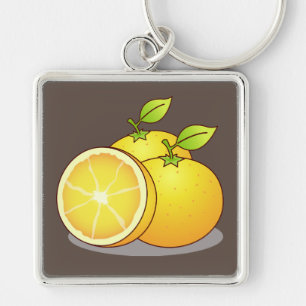 Sappige Sinaasappels leuk fruit Sleutelhanger