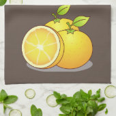 Sappige Sinaasappels leuk fruit Theedoek (Gevouwen)