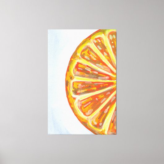 Sappige sinaasappelschijf canvas afdruk (Voorkant)