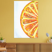 Sappige sinaasappelschijf canvas afdruk (Insitu (Woonkamer))