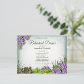 Sappige tinten van groen en violette repetitiedine kaart (Staand voorkant)