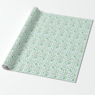 Sappige Tuin: Waterverf Naadloze Achtergrond. Cadeaupapier