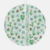 Sappige Tuin: Waterverf Naadloze Achtergrond. Glas Ornament (Achterkant)