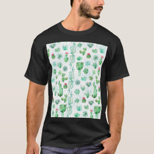 Sappige Tuin: Waterverf Naadloze Achtergrond. T-shirt