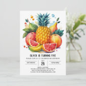 Sappige Watermeloen Bewerkbare Vruchten Verjaardag Kaart (Staand voorkant)