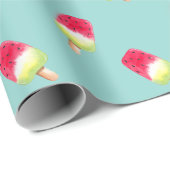 Sappige Watermeloen Ice Lolly Popsicle zomertijd Cadeaupapier (Rol Hoek)