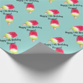 Sappige Watermeloen Ice Lolly Popsicle zomertijd Cadeaupapier (Hoek)