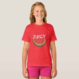 Sappige Watermeloen - Meisjes Basic T-Shirt