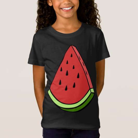 Sappige Watermeloen Slice Wedge Fruit Graphic Hall T-shirt (Voorkant)