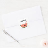 Sappige Watermeloen Vierkante Sticker (Envelop)