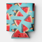 Sappige watermeloenplakjes in de zon blikjeskoeler (Voorkant)