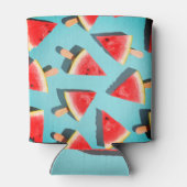 Sappige watermeloenplakjes in de zon blikjeskoeler (Achterkant)