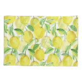 Sappige Waterverf: Levendige citroenschildering Kussensloop (Achterkant)