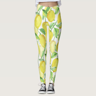 Sappige Waterverf: Levendige citroenschildering Leggings