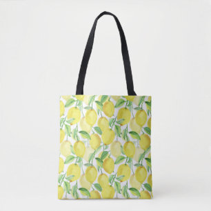 Sappige Waterverf: Levendige citroenschildering Tote Bag