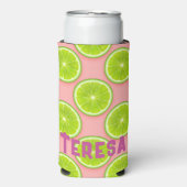 Sappige Zomerlimoenen Leuk Persoonlijk Seltzer Blikjeskoeler (Seltzer Voorkant)