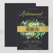 SAPPIGE ZWARTE GOUD WATERCOLOR KRANS PENSIOEN KAART (Voorkant / Achterkant)