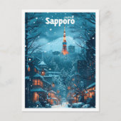 Sapporo Japan Kunst Reizen Illustratie Briefkaart (Voorkant)