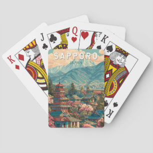 Sapporo Japan Reis Kunst Vintage Pokerkaarten
