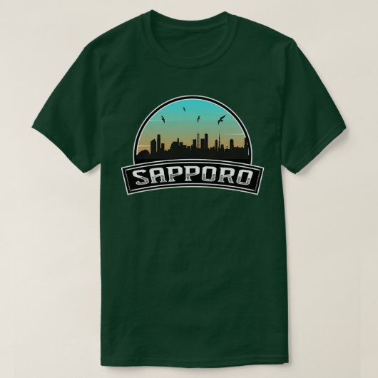 Sapporo Japan Skyline Japans Souvenir T-shirt (Design voorkant)