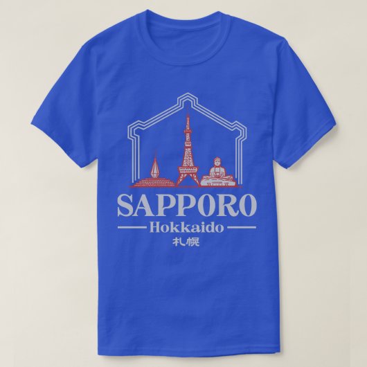 Sapporo Japan Stad T-shirt (Design voorkant)