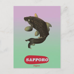 Sapporo Japan -stijl toerisme poster Briefkaart