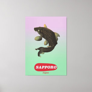 Sapporo Japan -stijl toerisme poster Canvas Afdruk