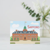 Sapporo japan vintage reizen briefkaart (Staand voorkant)