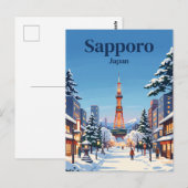 Sapporo, Japan, winter Briefkaart (Voorkant / Achterkant)