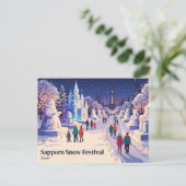 Sapporo Sneeuwfestival Japan Briefkaart (Staand voorkant)