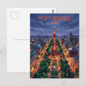 Sapporo TV Toren Japan Briefkaart (Voorkant / Achterkant)