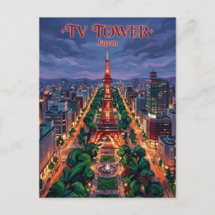 Sapporo TV Toren Japan Briefkaart