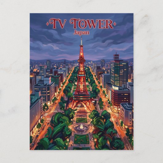 Sapporo TV Toren Japan Briefkaart (Voorkant)