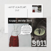 sappy meow feestdagenkaart (Voorkant / Achterkant)