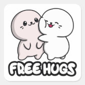 Sappys FREE HUGS Sticker (Voorkant)
