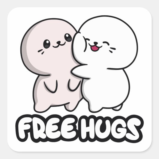 Sappys FREE HUGS Sticker (Voorkant)